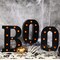 LED “BOO” Marquee Sign – Light-Up Halloween Tabletop Decor for Mantel, Fireplace & Party Display